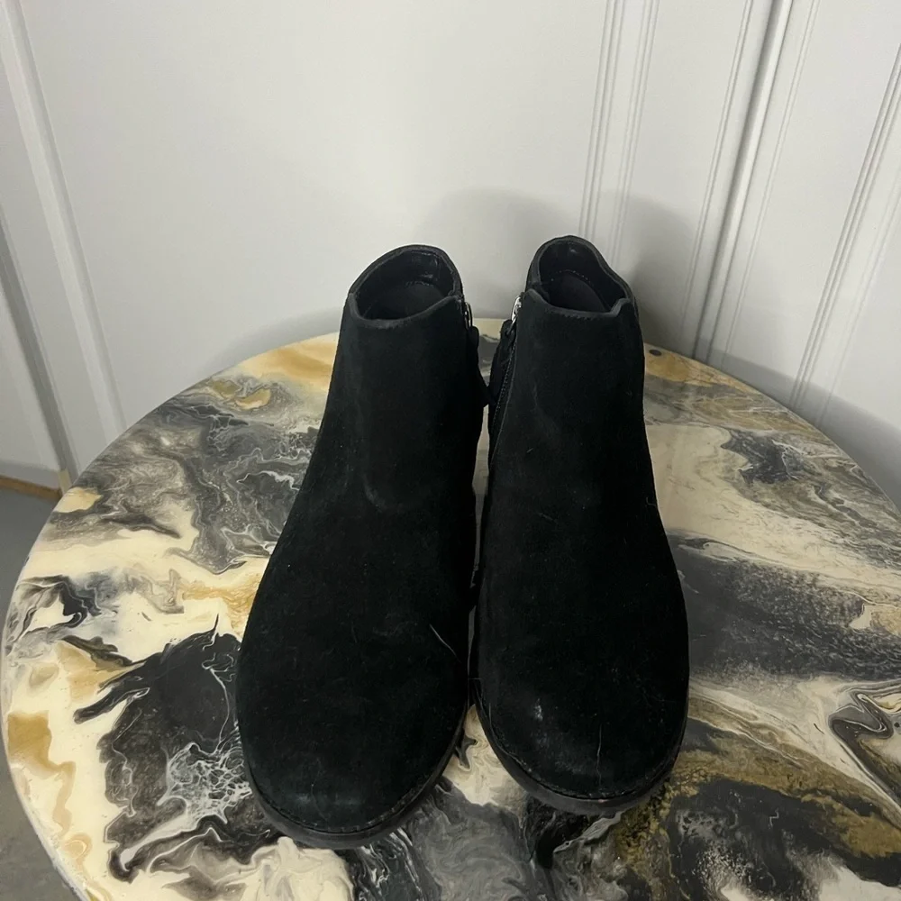 Softwalk Black Suede Ankle Boot 7.5WW